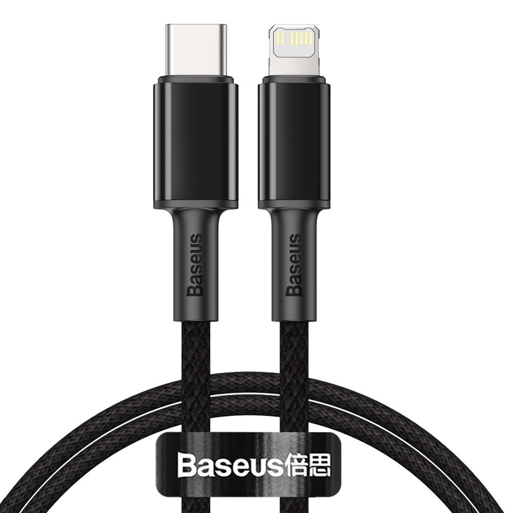Cable cable for iPhone USB-C - Lightning fast charging 20W 1m - black