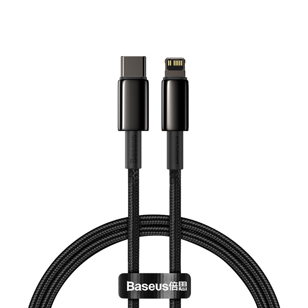Kaabel iPhone USB-C - Lightning kiirlaadimine 20W 1m - kõik mustad