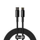 Cable iPhone USB-C - Lightning fast charging cable 20W 2m - all black