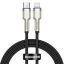 Cable iPhone cable USB-C - Lightning Cafule Metal Data Power Delivery 20W 1m - black