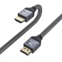 Robust heavy-duty HDMI 2.1 8K / 4K / 2K braided cable 2m - silver