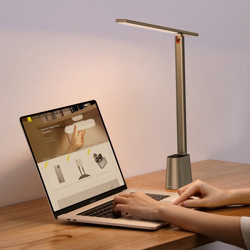 Smart Eye wireless 2200mAh LED desk night light - gray