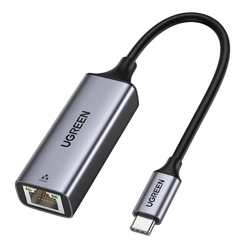 External LAN Adapter RJ45 - USB-C 1 Gigabit Ethernet - Gray
