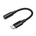 USB-C to 3.5mm Mini Jack 10cm headphone adapter - black