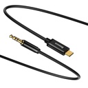 Stereo audio cable adapter AUX 3.5mm Mini Jack - USB-C 120cm - black