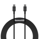 Superior USB-C - USB-C fast charging cable 100W 5A 2m - black