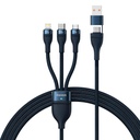 Cable 4-in-1 USB+USB-C to USB-C / iPhone Lightning / micro USB cable 1.2m - blue