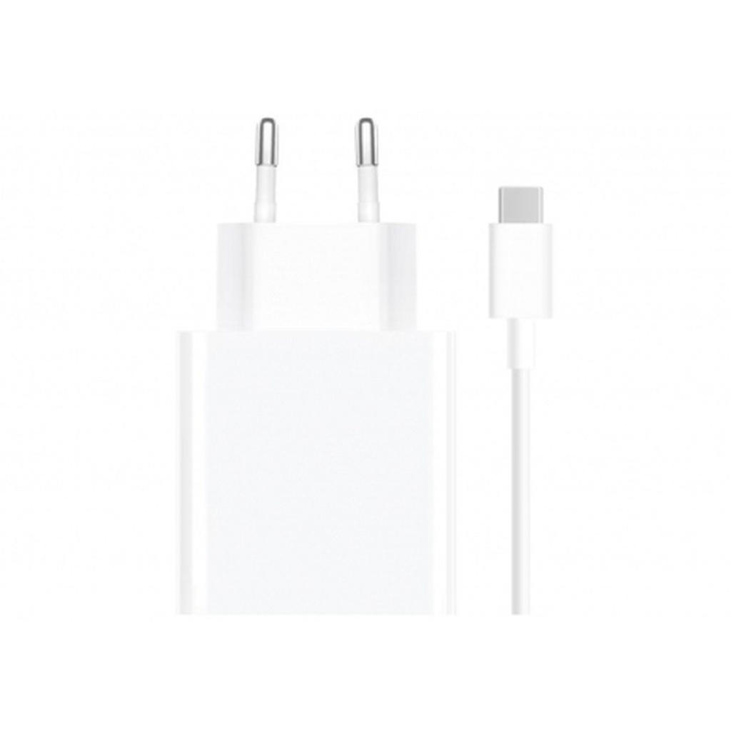 Kiire USB-A ja USB-C reisilaadija kombinatsioon 67W - valge