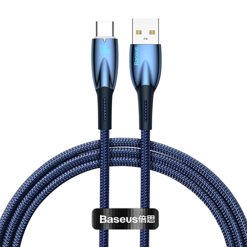 Glimmer USB-A - USB-C kiirlaadimiskaabel 1m - sinine