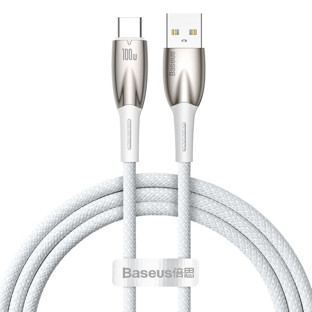 Glimmer USB-A - USB-C kiirlaadimiskaabel 1m - valge