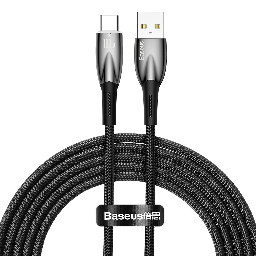 Glimmer USB-A - USB-C kiirlaadimiskaabel 2m - must