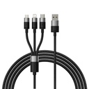 Telefonikaabel StarSpeed 3in1 USB - micro USB / iPhone Lightning / USB-C 1.2m - must