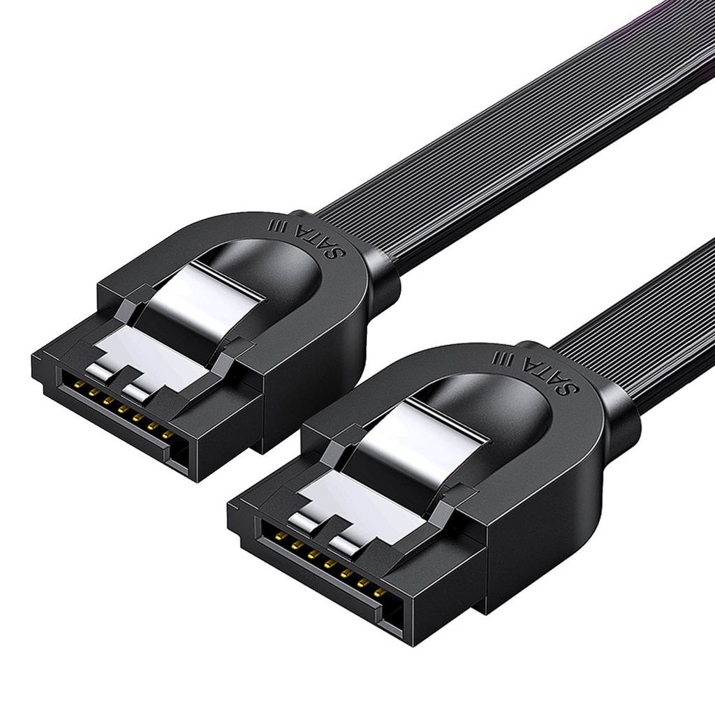 SATA lame kaabel 1.0-3.0 kuni 5Gb/s 0.5m - must