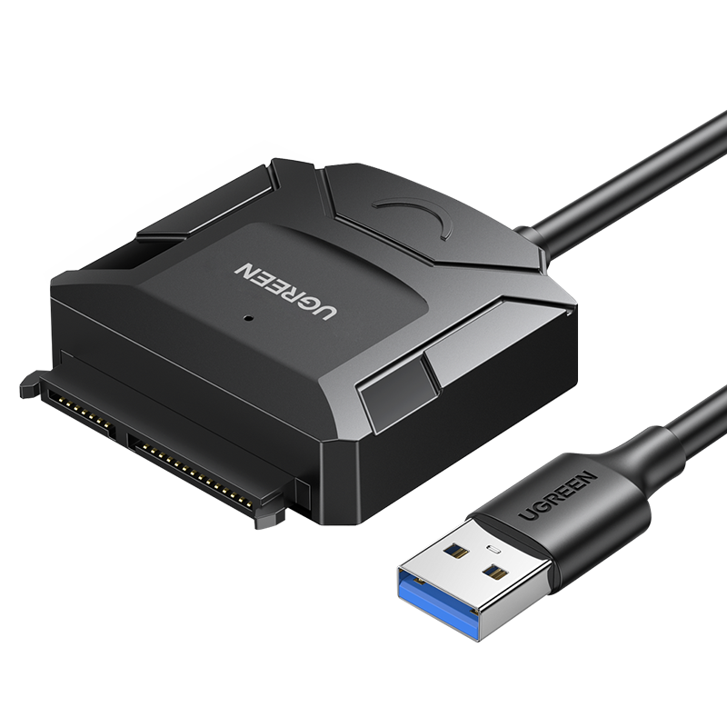 Adapterkaabel HDD ja SSD SATA 2.5'' / 3.5'' USB 3.0 kuni 4TB jaoks - must