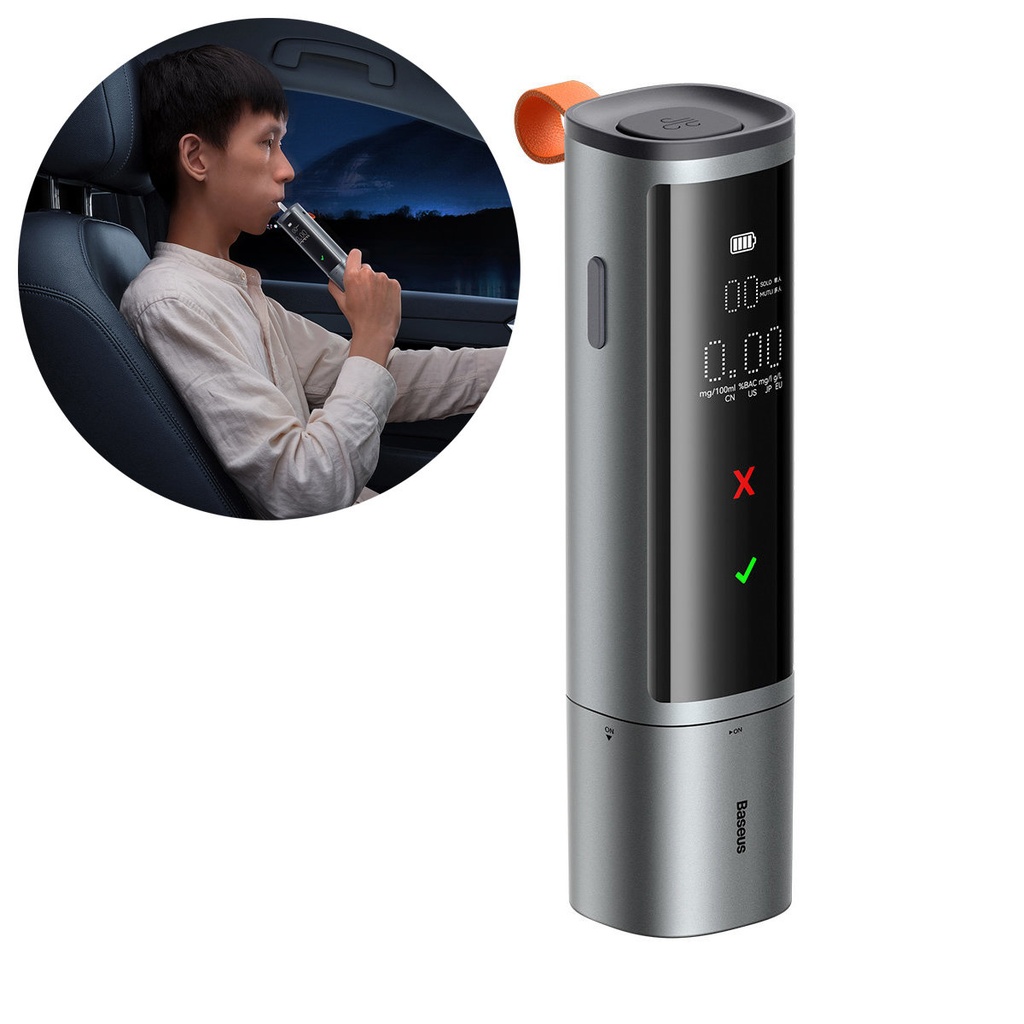 Pro Series electronic digital breathalyzer wireless 470mAh - gray