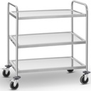 HoReCa waiter cart stainless steel 3 shelves up to 150kg