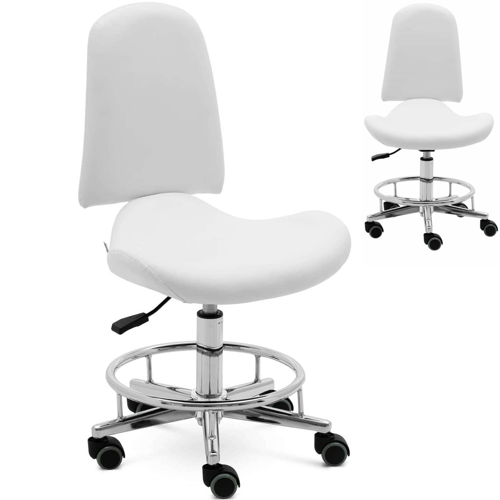 RUE cosmetic chair on a mobile base - white
