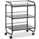 Cosmetic salon cart table 3 shelves 60x43cm - black