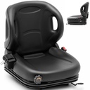 Adjustable tractor seat with suspension and 50x50cm belts