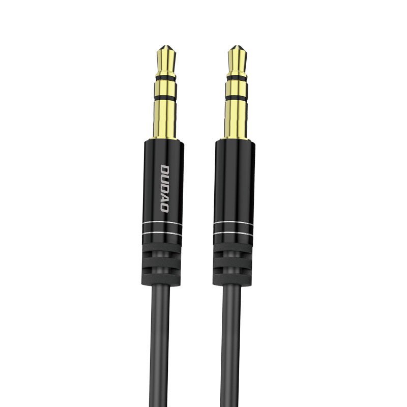 Stretch audiokaabel AUX mini jack 3.5mm vedru 150cm must