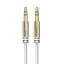 Stretch audio cable AUX mini jack 3.5mm spring 150cm white