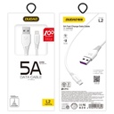 Kaabel USB - micro USB 5A 1m valge