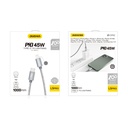 Durable cable for iPhone USB-C - Lightning Power Delivery 45W cable 1m grey