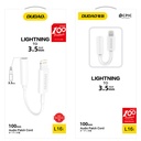Audio adapter iPhone headphone adapter from Lightning to 3.5mm mini jack white