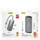 11in1 Adapter HUB USB-C HDMI 3.5 mm mini jack USB card reader micro SD VGA RJ45 grey